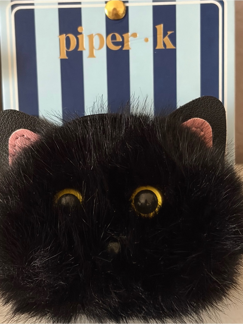piper•k Halloween Hair Clips and Black Fuzzy Cat Pom - Picture 4 of 5
